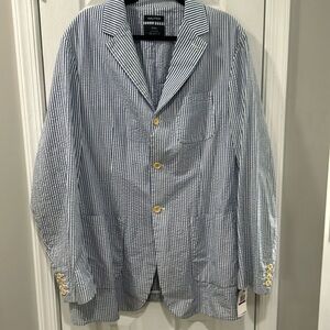 NWT Nautica Searsucker blazer Size XXL